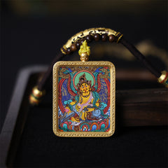 Yellow Jambhala Thangka Necklace, Daily Series