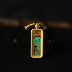 Green Tara Thangka Necklace, Daily Series
