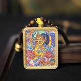 Yellow Jambhala Thangka Necklace - Master Series