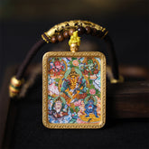Five Directions Wealth Gods Thangka Necklace, Daily Series