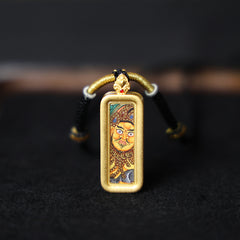 Yellow Jambhala Thangka Necklace, Daily Series