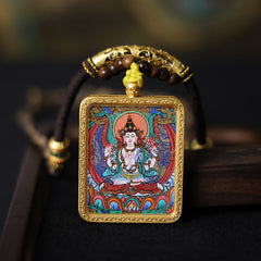 Four-Armed Avalokiteshvara Thangka Necklace, Daily Series