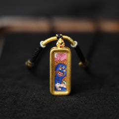 Black Jambhala Thangka Necklace, Daily Series