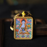 Medicine Buddha Thangka Necklace - Master Series