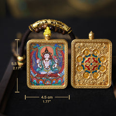 Four-Armed Avalokiteshvara Thangka Necklace, Daily Series