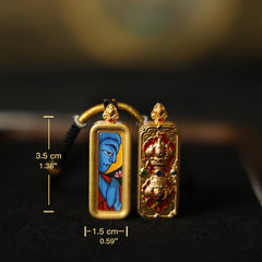 Medicine Buddha Thangka Necklace, Daily Series