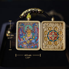 Yellow Jambhala Thangka Necklace, Daily Series