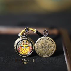 Yellow Jambhala Thangka Necklace, Master Series