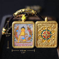 Sakyamuni Buddha Silver Thangka Necklace, Daily Series