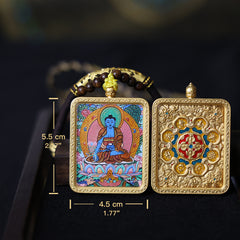 Medicine Buddha Thangka Necklace, Daily Series