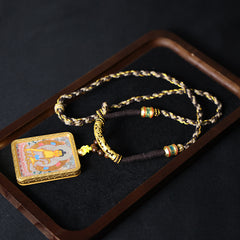 Sakyamuni Buddha Silver Thangka Necklace, Daily Series