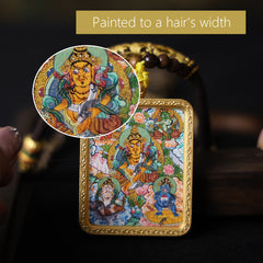 Five Directions Wealth Gods Thangka Necklace, Daily Series