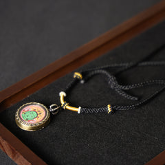 Green Tara Thangka Necklace, Daily Series