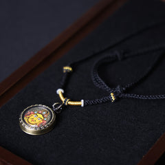 Yellow Jambhala Thangka Necklace, Master Series