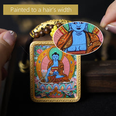 Medicine Buddha Thangka Necklace, Daily Series