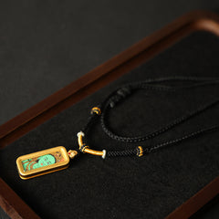 Green Tara Thangka Necklace, Daily Series