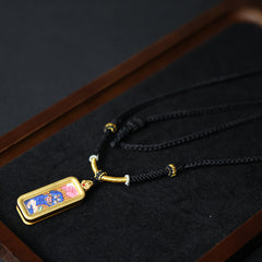 Black Jambhala Thangka Necklace, Daily Series