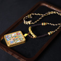 Five Directions Wealth Gods Thangka Necklace, Daily Series