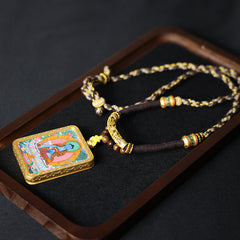 Medicine Buddha Thangka Necklace, Daily Series