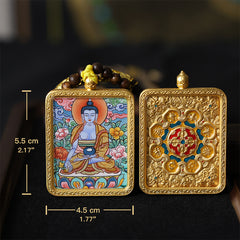 Medicine Buddha Thangka Necklace - Master Series