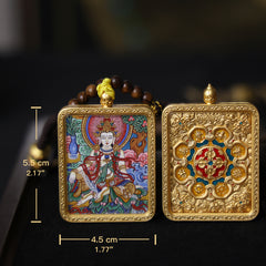 Moonlight Water Avalokiteshvara Thangka Necklace, Master Series