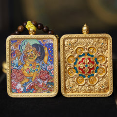 Yellow Jambhala Thangka Necklace - Master Series
