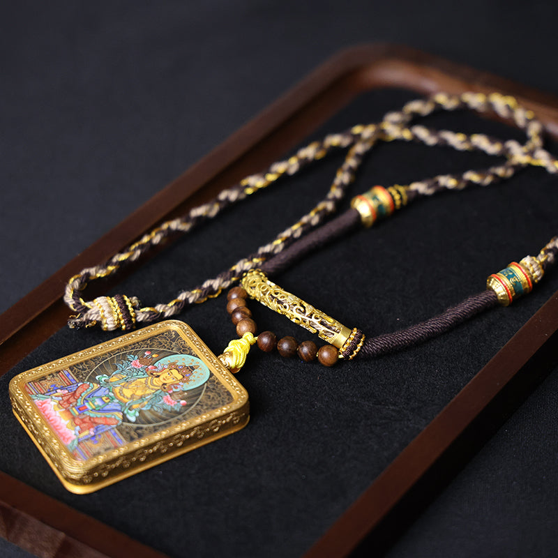 Maitreya Buddha Thangka Necklace, Master Series