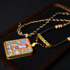 Medicine Buddha Thangka Necklace - Master Series
