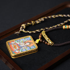 White Tara Thangka Necklace-Master Series