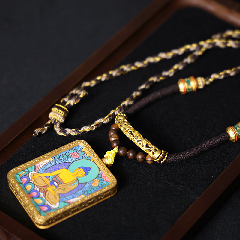 Sakyamuni Buddha Thangka Necklace, Master Series