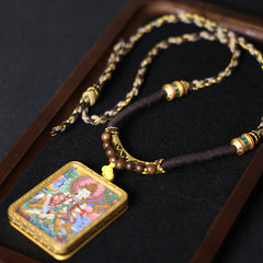 Moonlight Water Avalokiteshvara Thangka Necklace, Master Series