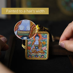 Medicine Buddha Thangka Necklace - Master Series