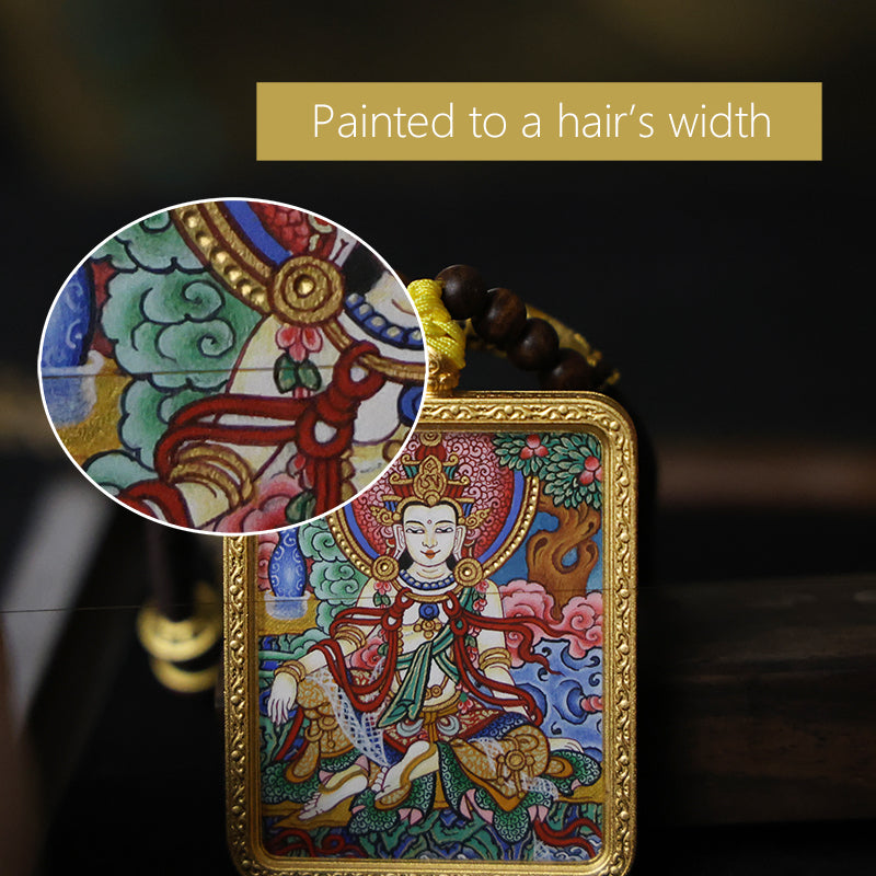 Moonlight Water Avalokiteshvara Thangka Necklace, Master Series