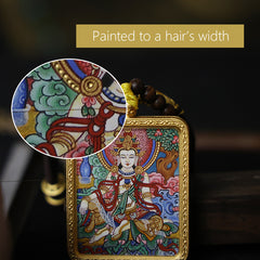 Moonlight Water Avalokiteshvara Thangka Necklace, Master Series