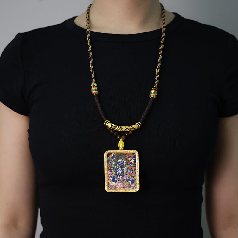 Six-Armed Mahakala Thangka Necklace, Daily Series