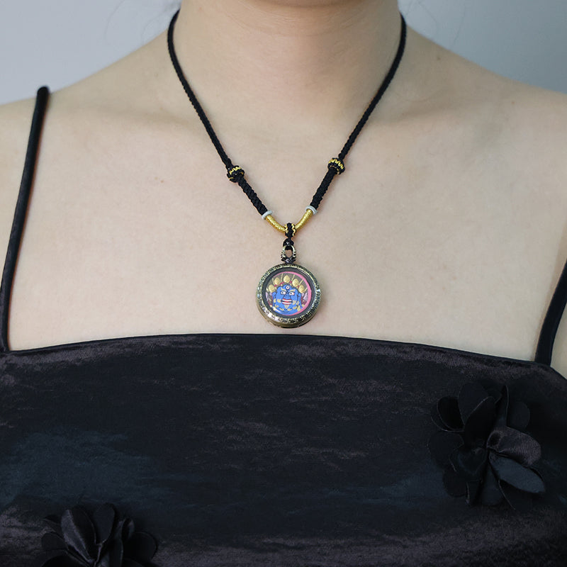 Black Jambhala Thangka Necklace, Daily Series