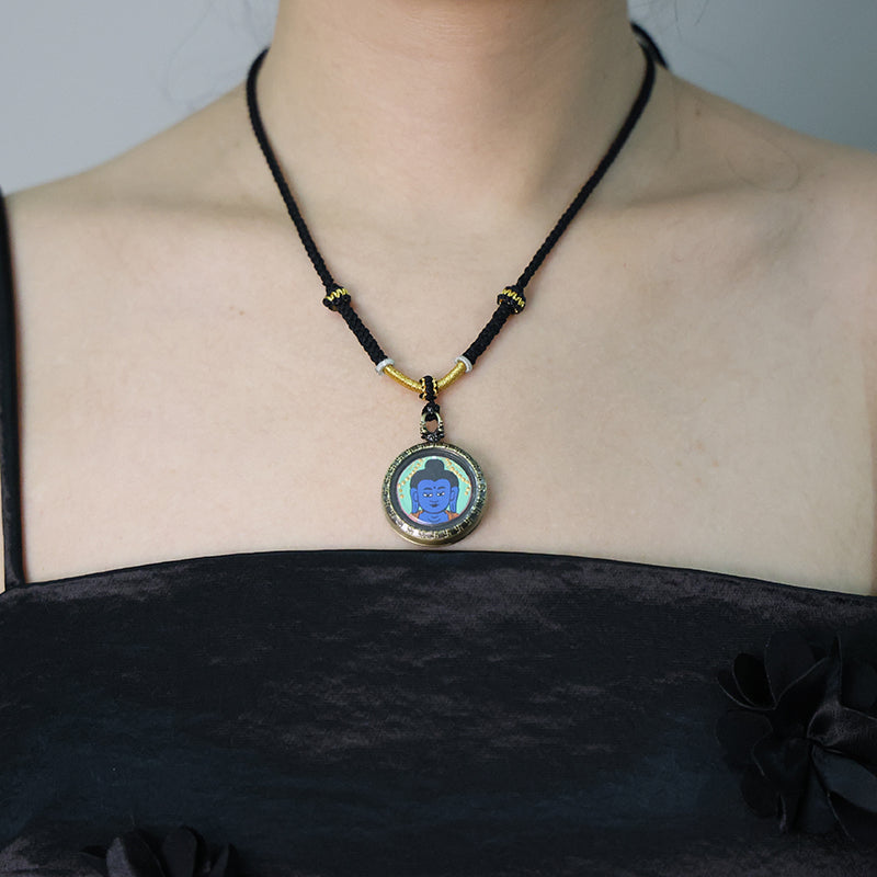 Medicine Buddha Thangka Necklace, Daily Series
