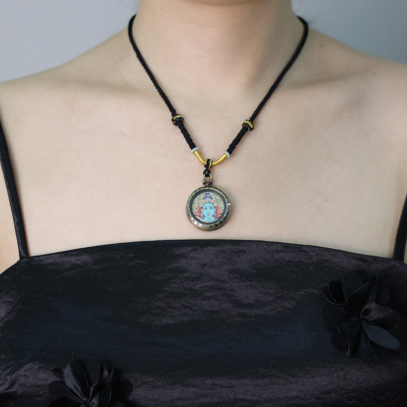 Green Tara Thangka Necklace, Master Series