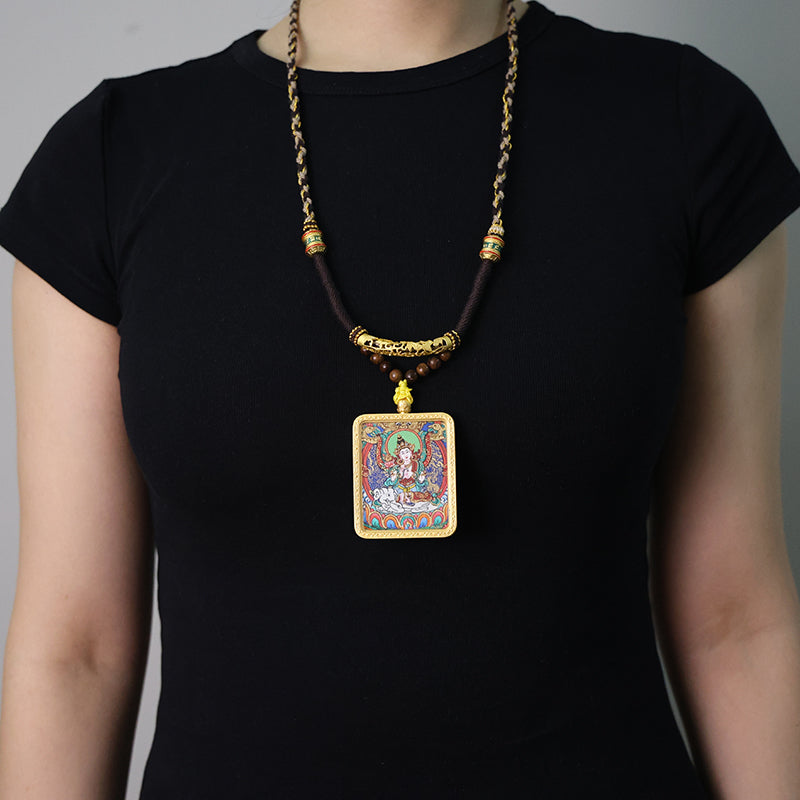 Samantabhadra Bodhisattva Thangka Necklace, Daily Series