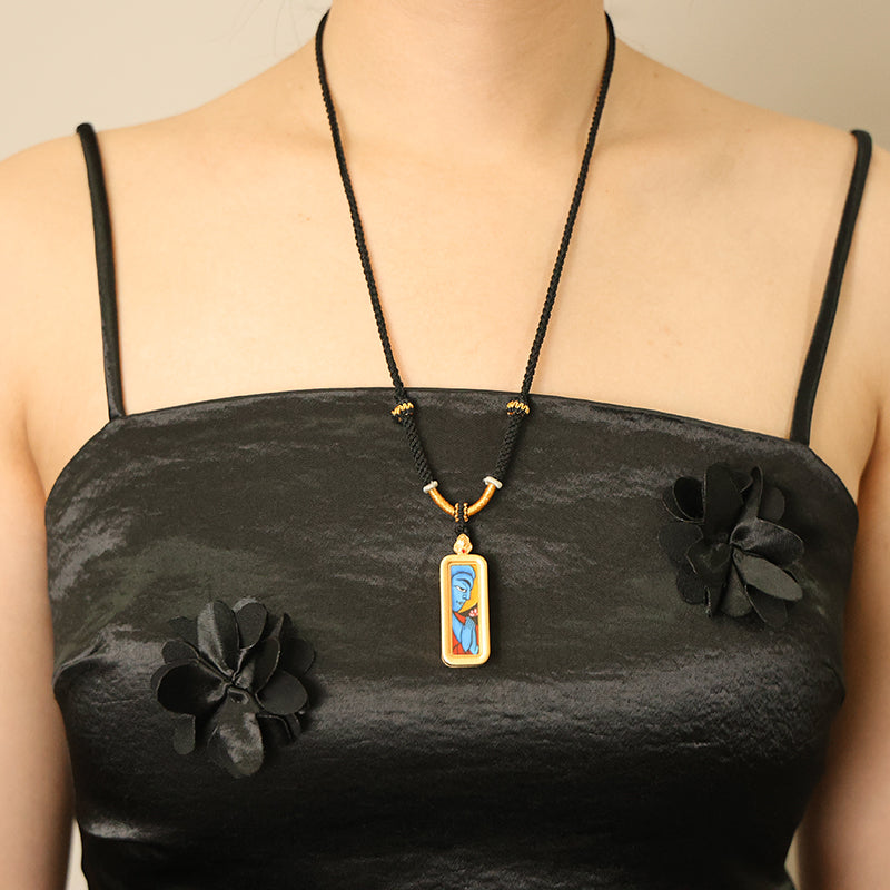 Medicine Buddha Thangka Necklace, Daily Series