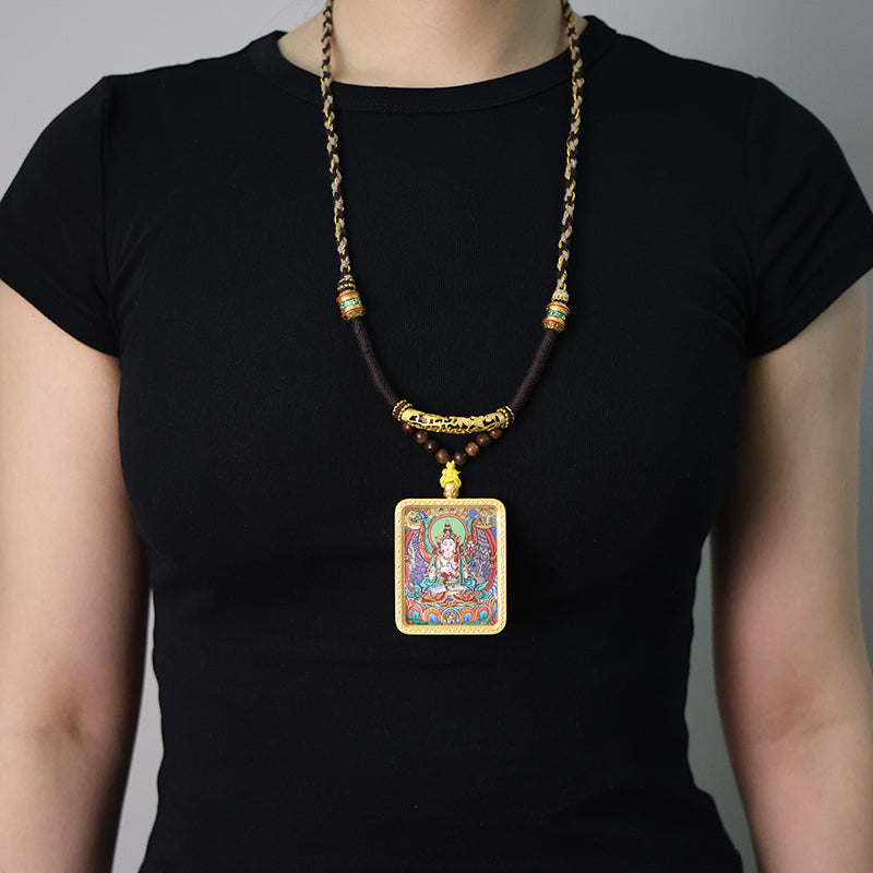 Akashagarbha Bodhisattva Thangka Necklace, Daily Series