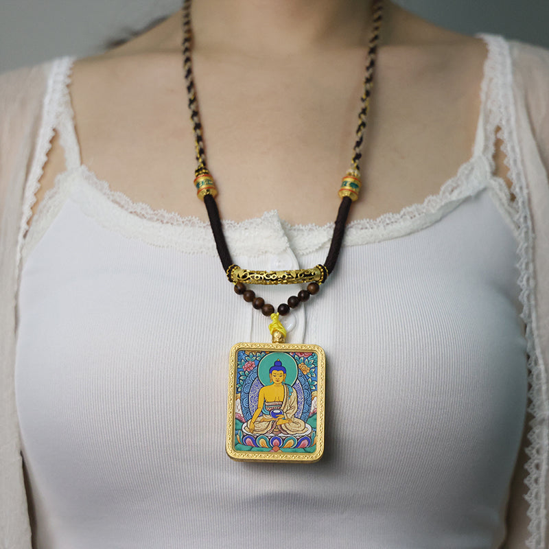 Sakyamuni Buddha Thangka Necklace, Master Series