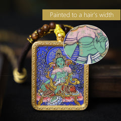 Green Tara Thangka Necklace - Master Series