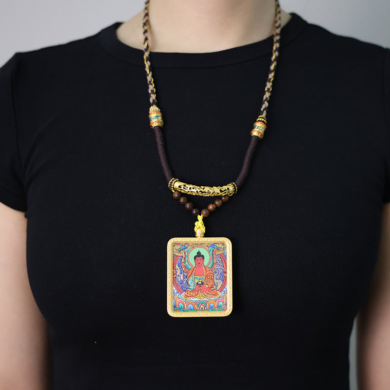 Amitabha Buddha Thangka Necklace, Daily Series
